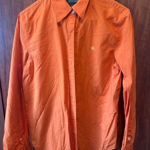 Vintage Ralph Lauren Vibrant Orange Cotton Shirt